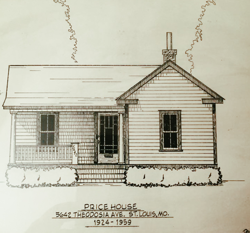 5642 Theodosia Av, St Louis MO. Drawing by J. Patrick Price.
